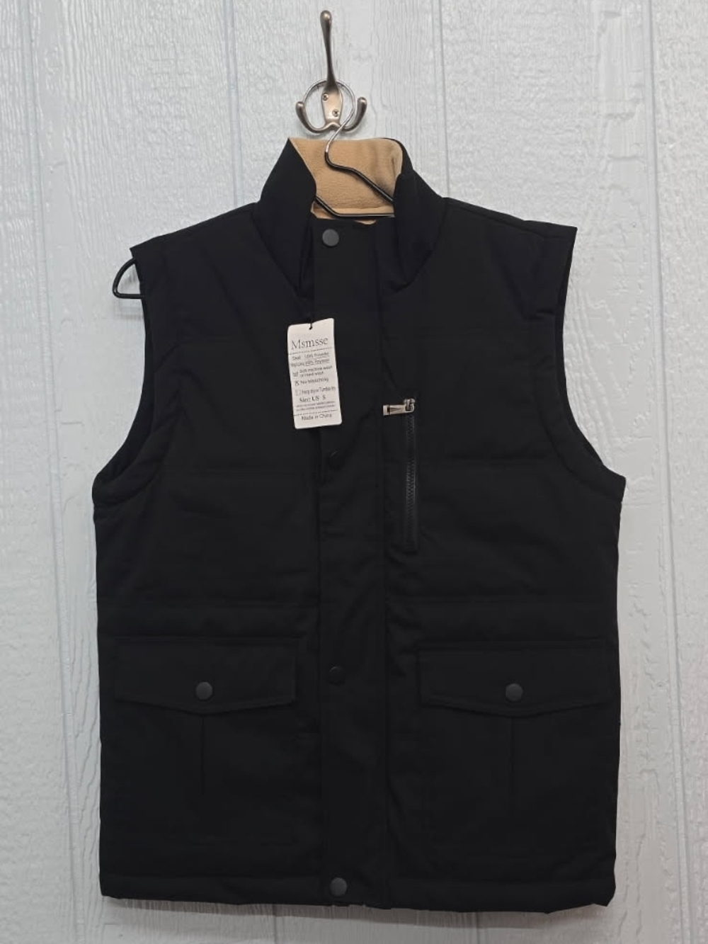 NWT Small Men's Black Puffer Vest
